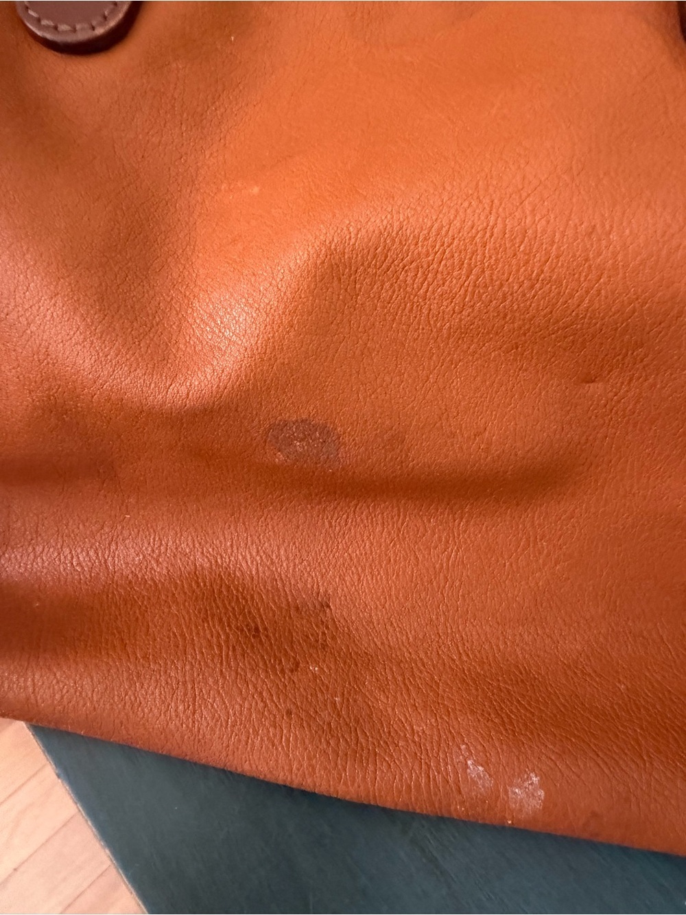 Mark & Graham Brooklyn Carryall cognac leather dual structured top handles - Picture 5 of 10